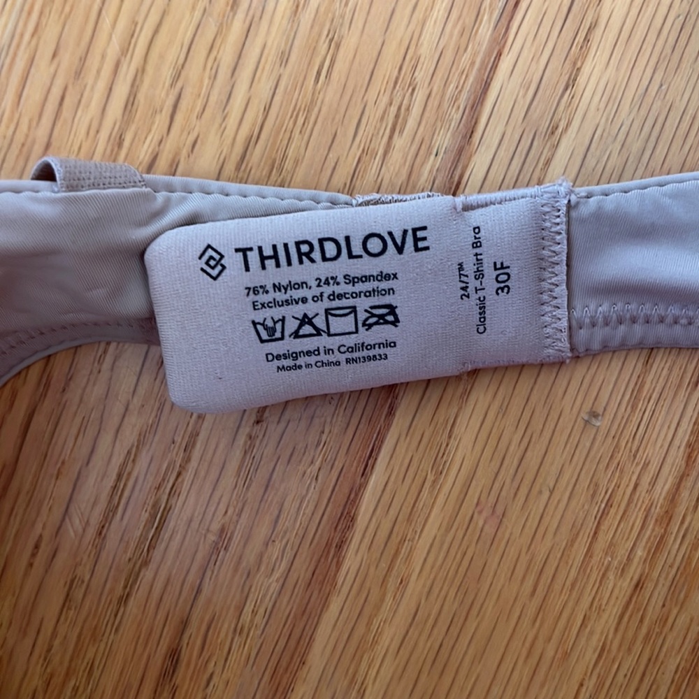 Thirdlove 24/7 classic T-shirt bra size 30F tan - Picture 2 of 4